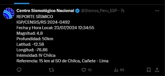temblor hoy