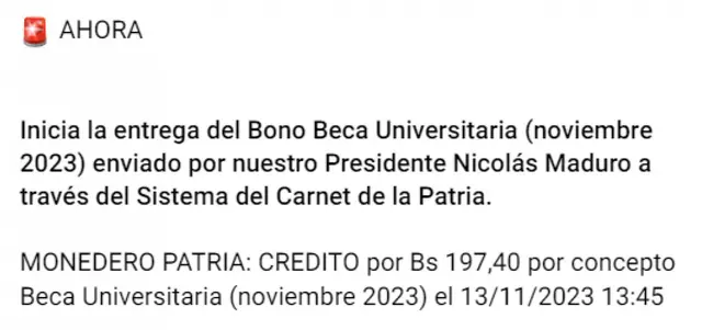 Bono Beca Universitaria