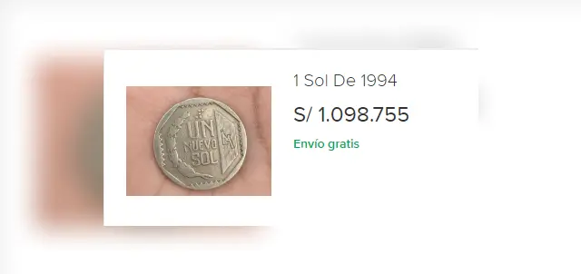 moneda de un sol
