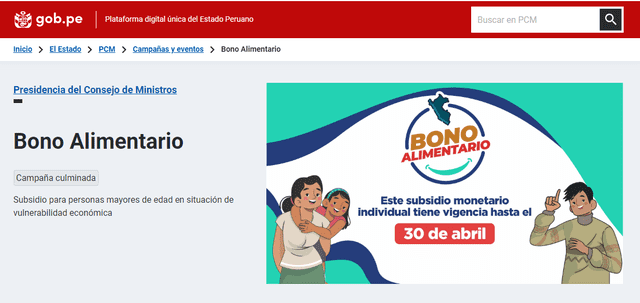 Bono Alimentario 