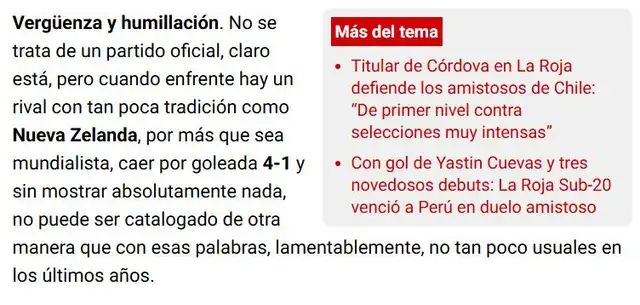 Crítica del medio chileno