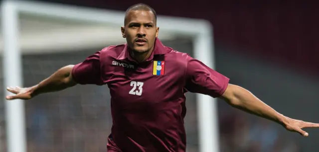 Salomón Rondón, delantero de Venezuela Salomón Rondón, delantero de Venezuela