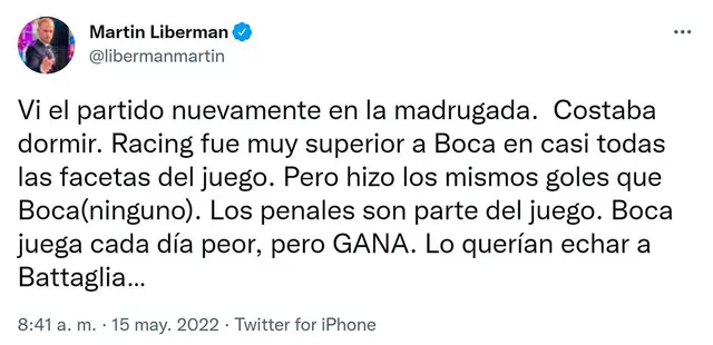 Martín Liberman Boca Juniors