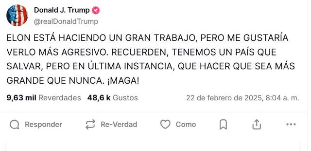 <em>Foto: Truth Social de Donald Trump</em>   