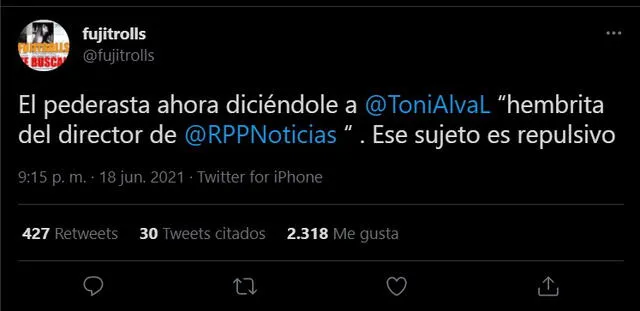 Beto Ortiz tilda de hembrita del director de RPP a María Antonieta Alva