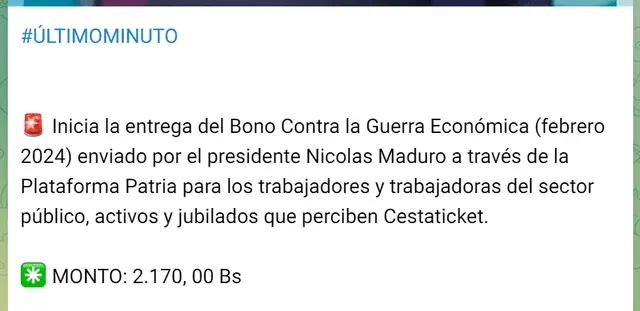 Bono de la Patria Bono de la Patria