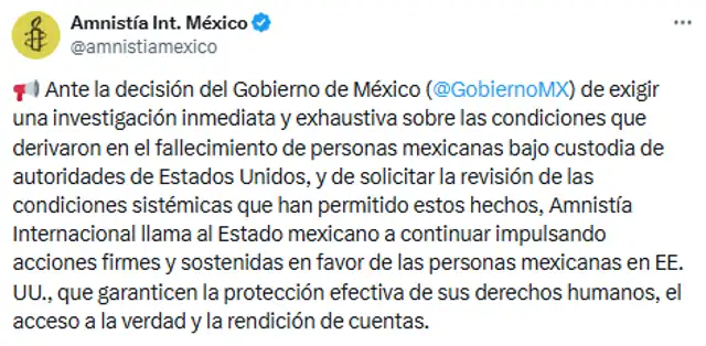 Amnesty International México ICE