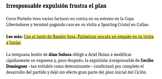 Escribió ABC en su nota