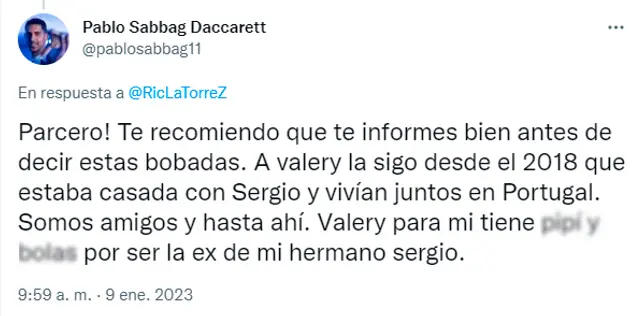 Pablo Sabbag  Alianza Lima Valery Revello  Sergio Peña