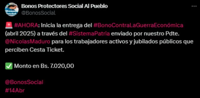Bono de Guerra Económica