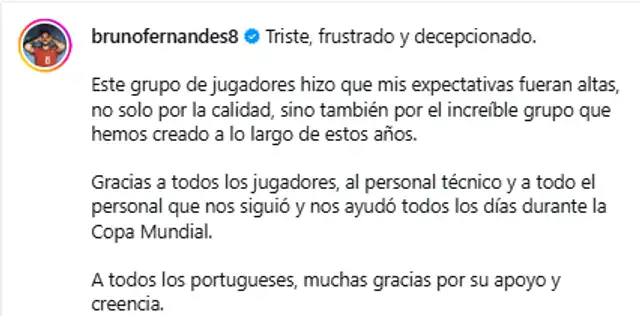 Bruno Fernandes habló sobre la eliminación de Portugal. Bruno Fernandes habló sobre la eliminación de Portugal.