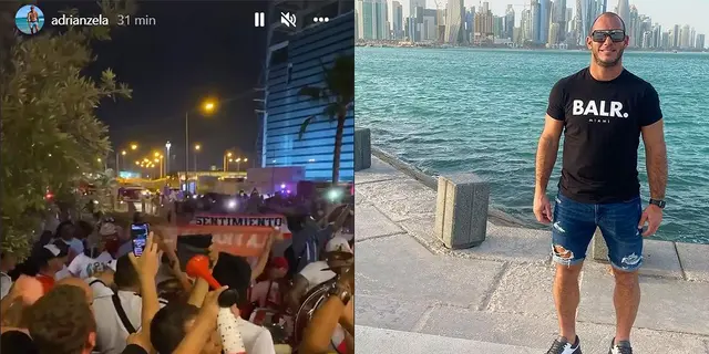  Adrián Zela presente en Qatar, listo para alentar a la Selección Peruana.   