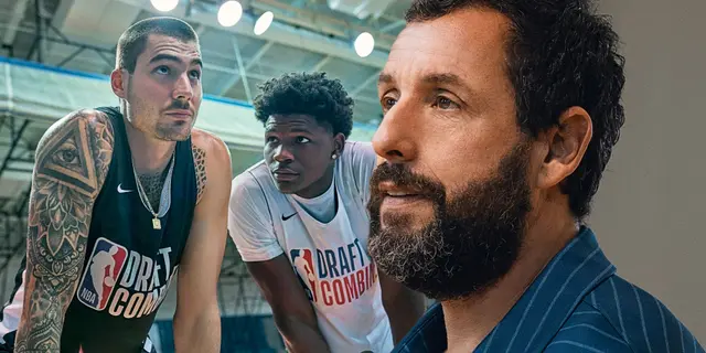 Adam Sandler junto a Juancho Hernangómez