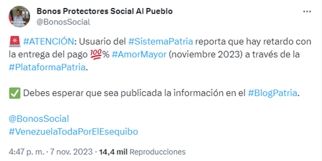 Bono Pensión Amor Mayor