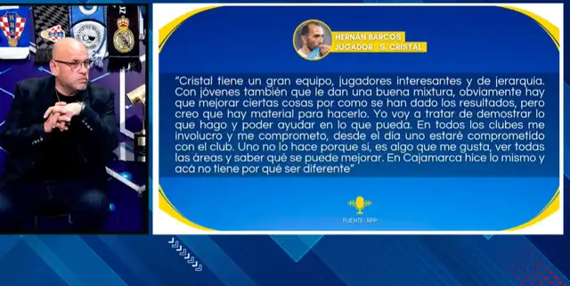 Hernán Barcos dio de que hablar luego de su entrevista en RPP Hernán Barcos dio de que hablar luego de su entrevista en RPP