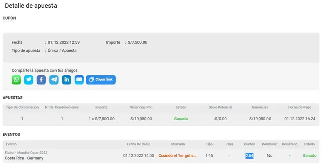 apuesta