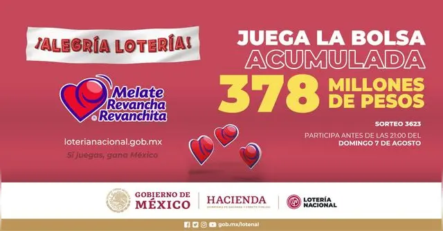 ¡Vuélvete millonario ganándote la bolsa acumulada de $378 millones de pesos! ¡Vuélvete millonario ganándote la bolsa acumulada de $378 millones de pesos!