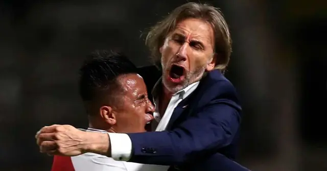 Ricardo Gareca y Christian Cueva