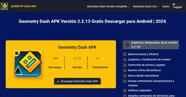 Geometry Dash 2.2 APK GRATIS: LINK OFICIAL