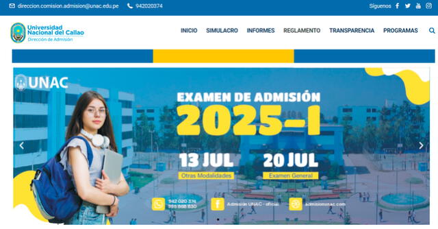 resultados unac 2025