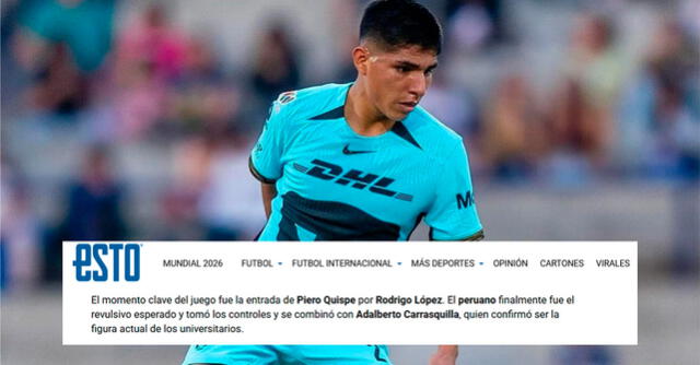 Piero Quispe, Pumas UNAM Piero Quispe, Pumas UNAM