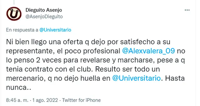 Alex Valera, Universitario, Al Fateh