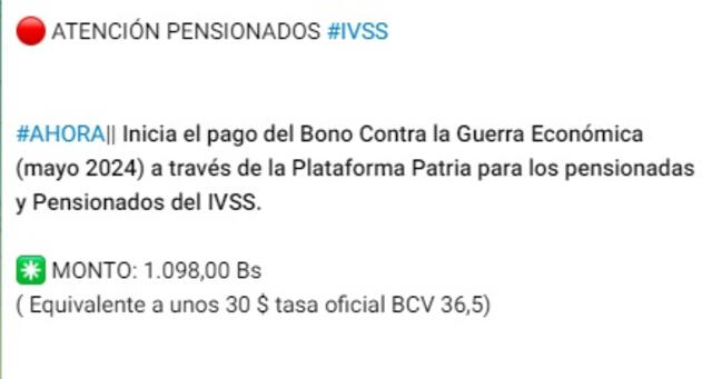 bono de guerra pensionados ivss bono de guerra pensionados ivss