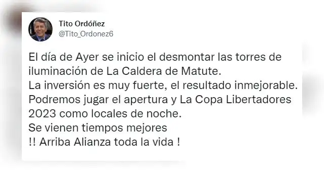 Tito Ordoñez Alianza Lima