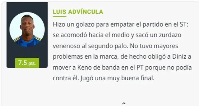 Diario Olé sobre Luis Advíncula