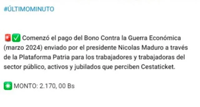 Bono Guerra Económica