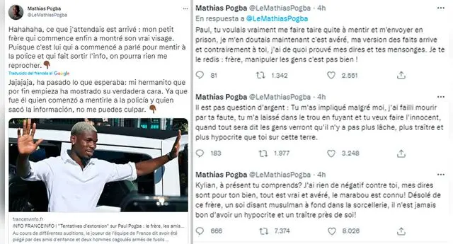 Mathías Pogba arremetió contra su hermano Paul.