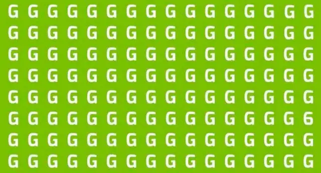 reto visual encuentra número 6 entre todas las G