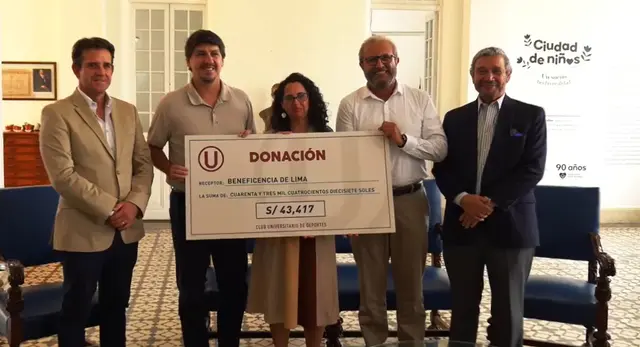 Universitario donó 43 mil soles a la Beneficencia de Lima / Foto: Prensa Universitario - Twitter   