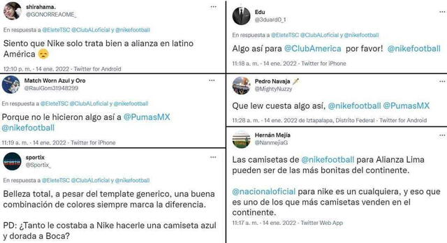 Hinchas de otros equipos elogiaron camiseta alterna de Alianza Lima.