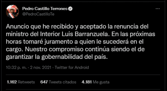 Captura: Twitter.   