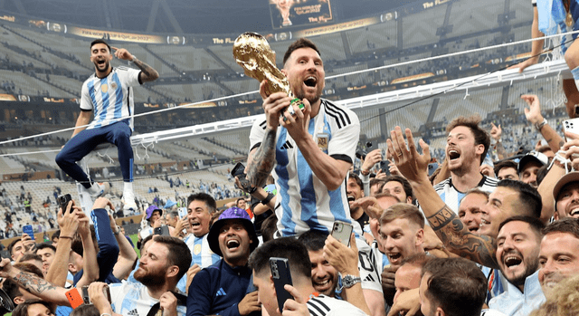 Messi anotó un doblete contra Francia en la final.   