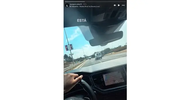 La publicación que realizó Grimaldo desde Serbia | Foto: Joao Grimaldo   