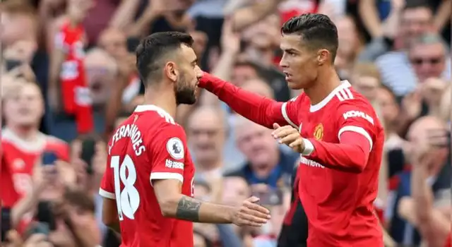 Bruno Fernandes y Cristiano Ronaldo, la dupla de oro de Manchester United