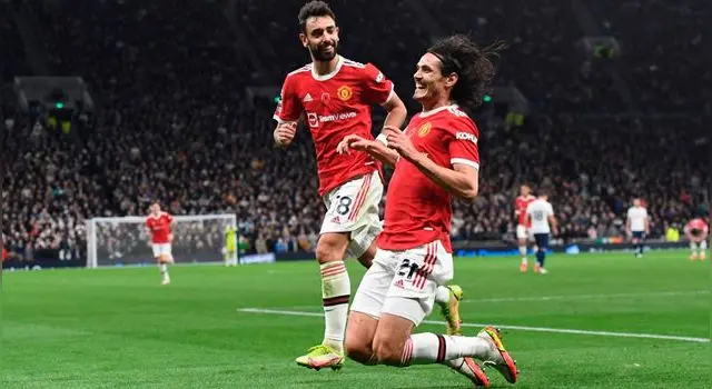 Edinson Cavani ha celebrado goles con Manchester United. Foto: EFE.   