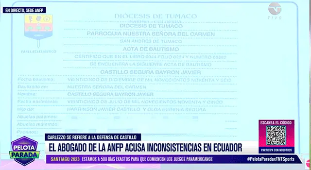 <strong>Partida de bautismo</strong>   