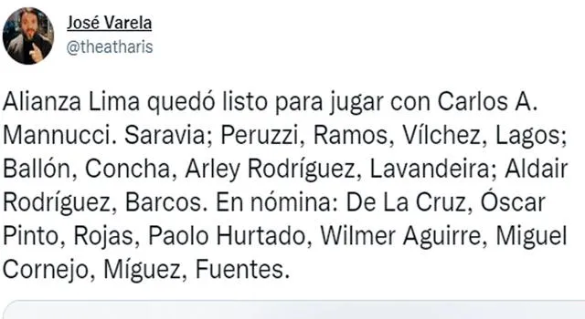 Información de Alianza Lima