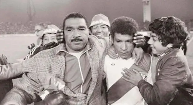 Calderón con Chumpitaz Calderón con Chumpitaz