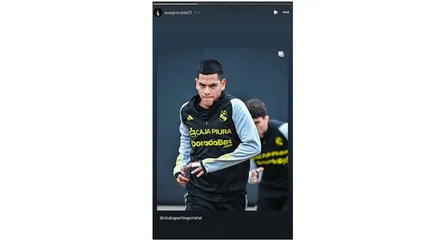 La publicación de Joao Grimaldo en la previa del partido de Sporting Cristal | Foto: Instagram Grimaldo La publicación de Joao Grimaldo en la previa del partido de Sporting Cristal | Foto: Instagram Grimaldo
