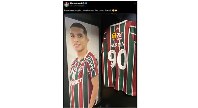 La publicación de Fluminense sobre Kevin Serna | Foto: X Fluminense   