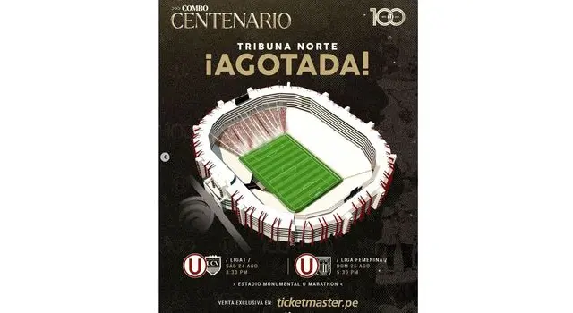 Así comunicó Universitario la venta de entradas de la tribuna norte | Foto: Instagram Universitario     Así comunicó Universitario la venta de entradas de la tribuna norte | Foto: Instagram Universitario