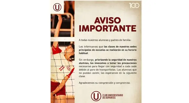 La publicación del club Universitario en redes sociales | Foto: Instagram Universitario   
