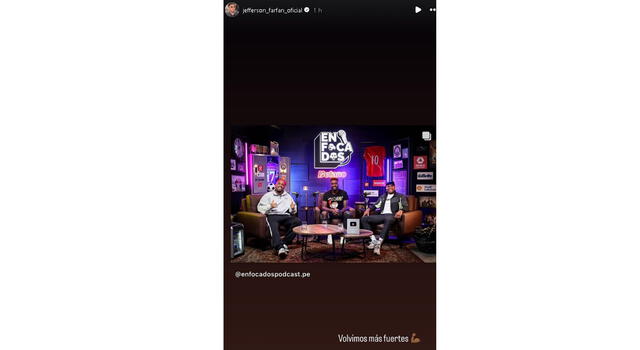 La publicación de Farfán sobre su programa | Foto: Instagram Jefferson Farfán    