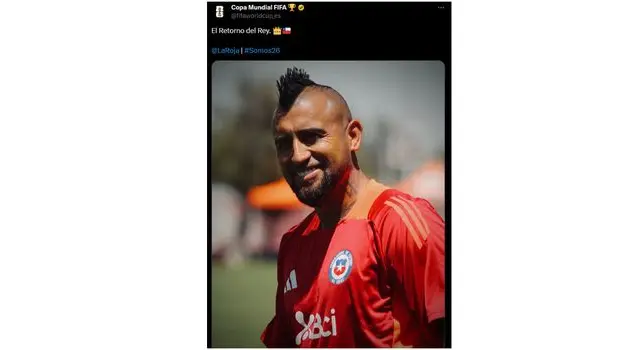 La publicación de la FIFA sobre el regreso de Arturo Vidal La publicación de la FIFA sobre el regreso de Arturo Vidal