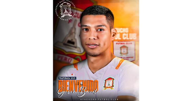 Así anunció Ayacucho FC la llegada de Gerson Barreto | Foto: Ayacucho FC   