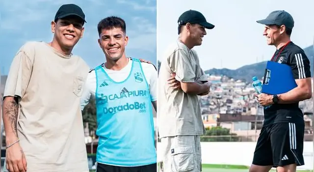  Joao Grimaldo llegó a La Florida y conversó con sus compañeros | Foto: Sporting Cristal   